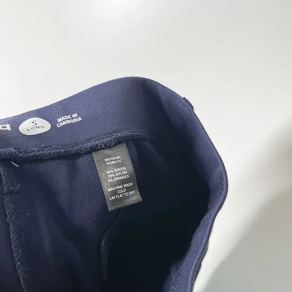 Betabrand Navy Classic Dress Yoga Bootcut Pants Mid Rise Womens Size Small Tall - Picture 6 of 7